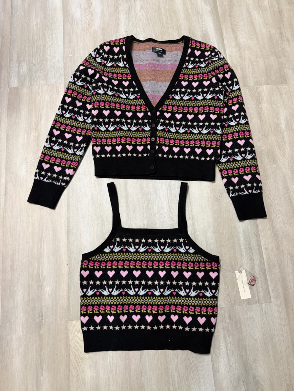 ANTHROPOLOGIE MAEVE FAIR ISLE CARDIGAN SET